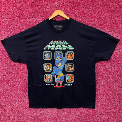 Mega Man Press Start II Retro Graphic T-Shirt 2XL