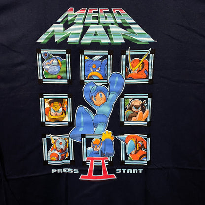 Mega Man Press Start II Retro Graphic T-Shirt 2XL