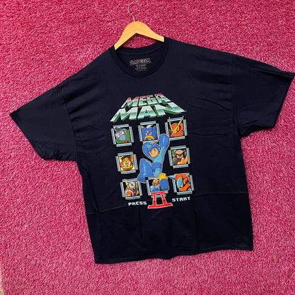 Mega Man Press Start II Retro Graphic T-Shirt 2XL
