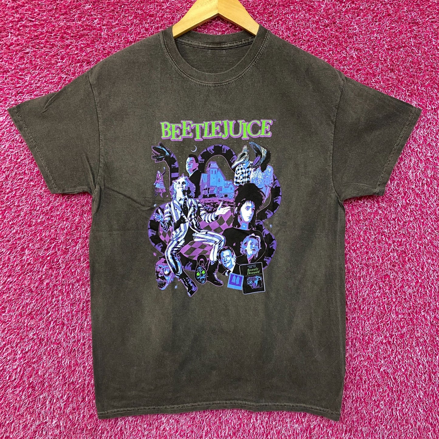 Beetlejuice Collage Illustration Graphic Design T-Shirt Medium