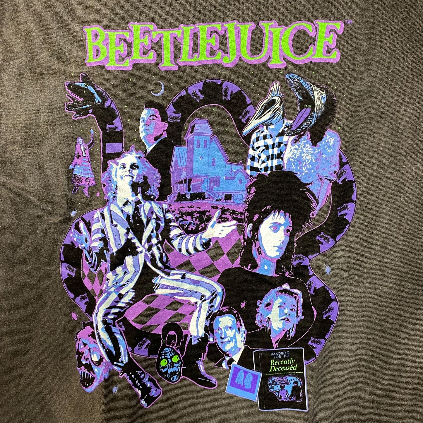 Beetlejuice Collage Illustration Graphic Design T-Shirt Medium