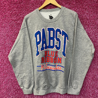 Pabst Blue Ribbon Milwauke Crewneck Sweatshirt Large