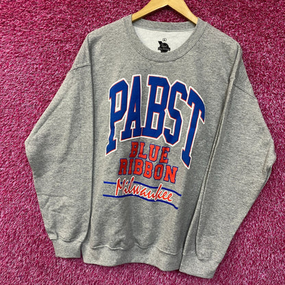 Pabst Blue Ribbon Milwauke Crewneck Sweatshirt Large