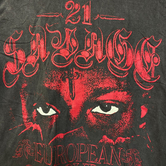 21 Savage European Rap Tour Tshirt size Medium