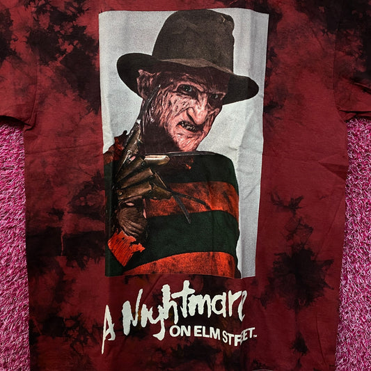 A Nightmare on Elm Street Freddy Kruger Tie dye Tshirt Size 1x