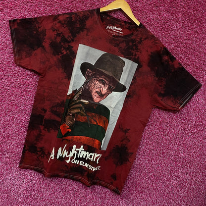 A Nightmare on Elm Street Freddy Kruger Tie dye Tshirt Size 1x