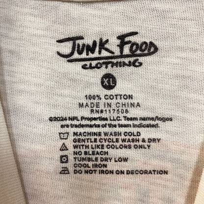Junk Food Clothing Women's NFL Cincinnati Bengals Mock Neck Crop Tee XL