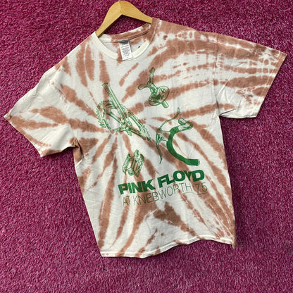 Pink Floyd Knebworth '75 Flea Market Tie Dye T-Shirt Large