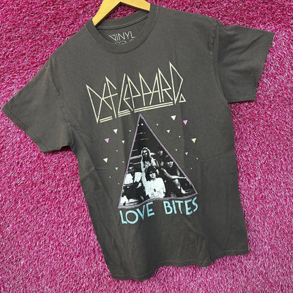Def Leppard Love Bites Hysteria Glam Metal Rock Band Tee S