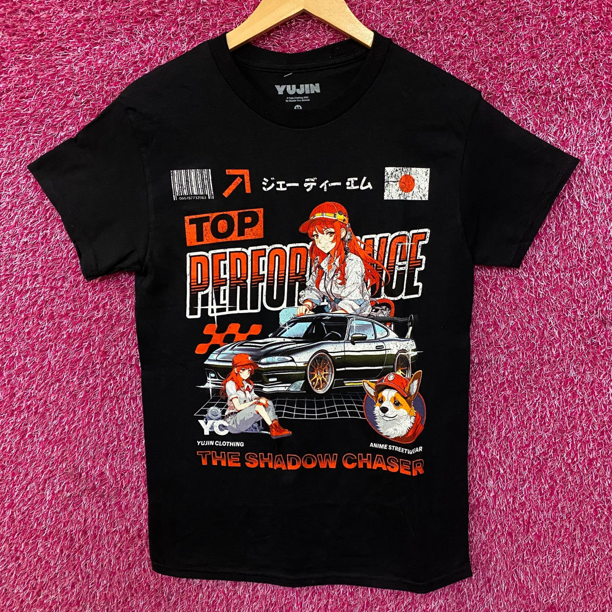 Yujin Shadow Chaser Car Graphic T-Shirt Medium