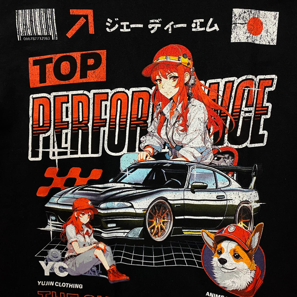 Yujin Shadow Chaser Car Graphic T-Shirt Medium