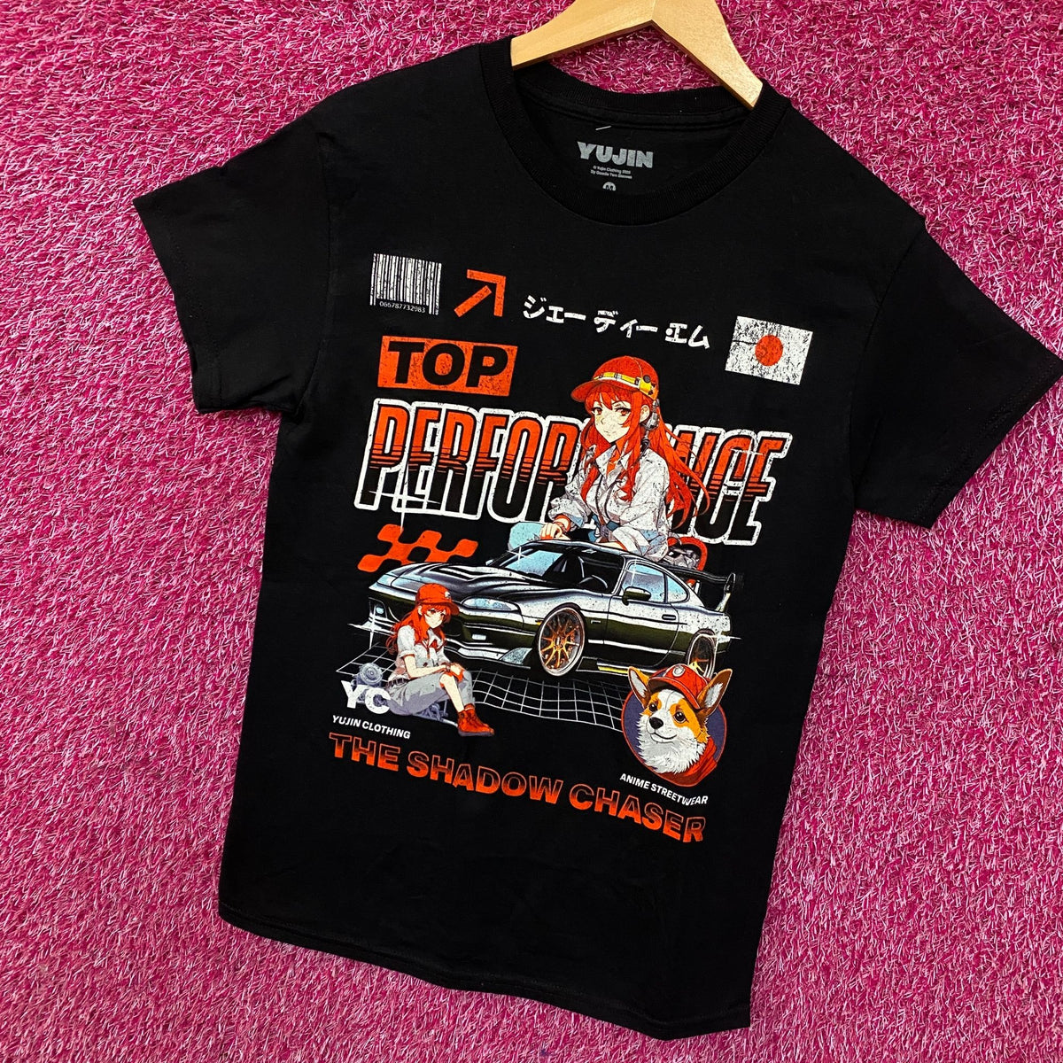 Yujin Shadow Chaser Car Graphic T-Shirt Medium