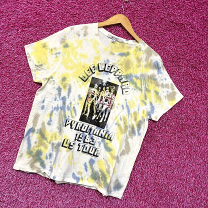 Def Leppard Pyromania 1983 US Tour Heavy Metal Tie Dye L