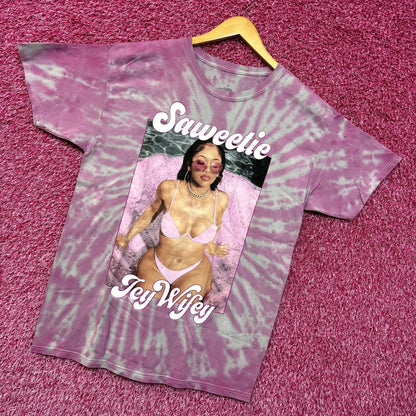 Saweetie Icy Wifey High Maintenance ICY GRL Rap Tie Dye L