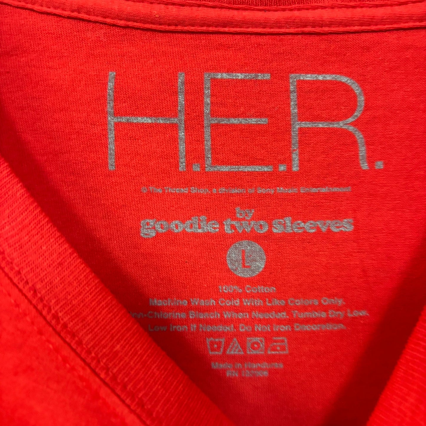 H.E.R Flowers Portrait Tshirt size large