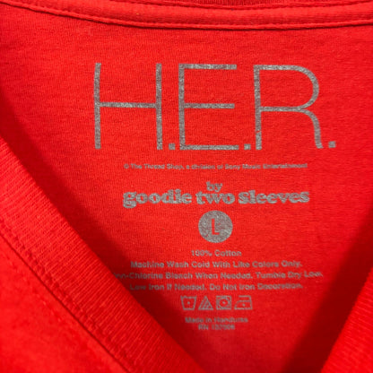 H.E.R Flowers Portrait Tshirt size large