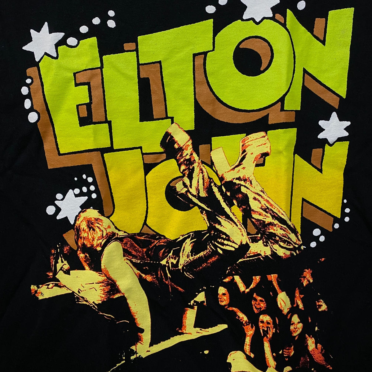 Elton John EJ Piano Handstand Photo Graphic T-Shirt Medium