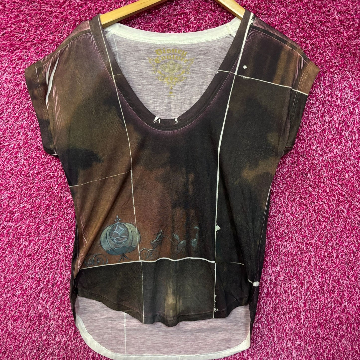 Disney Couture Cinderalla all over Tshirt size medium