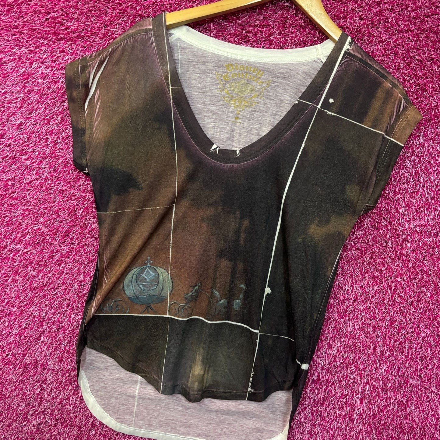 Disney Couture Cinderalla all over Tshirt size medium