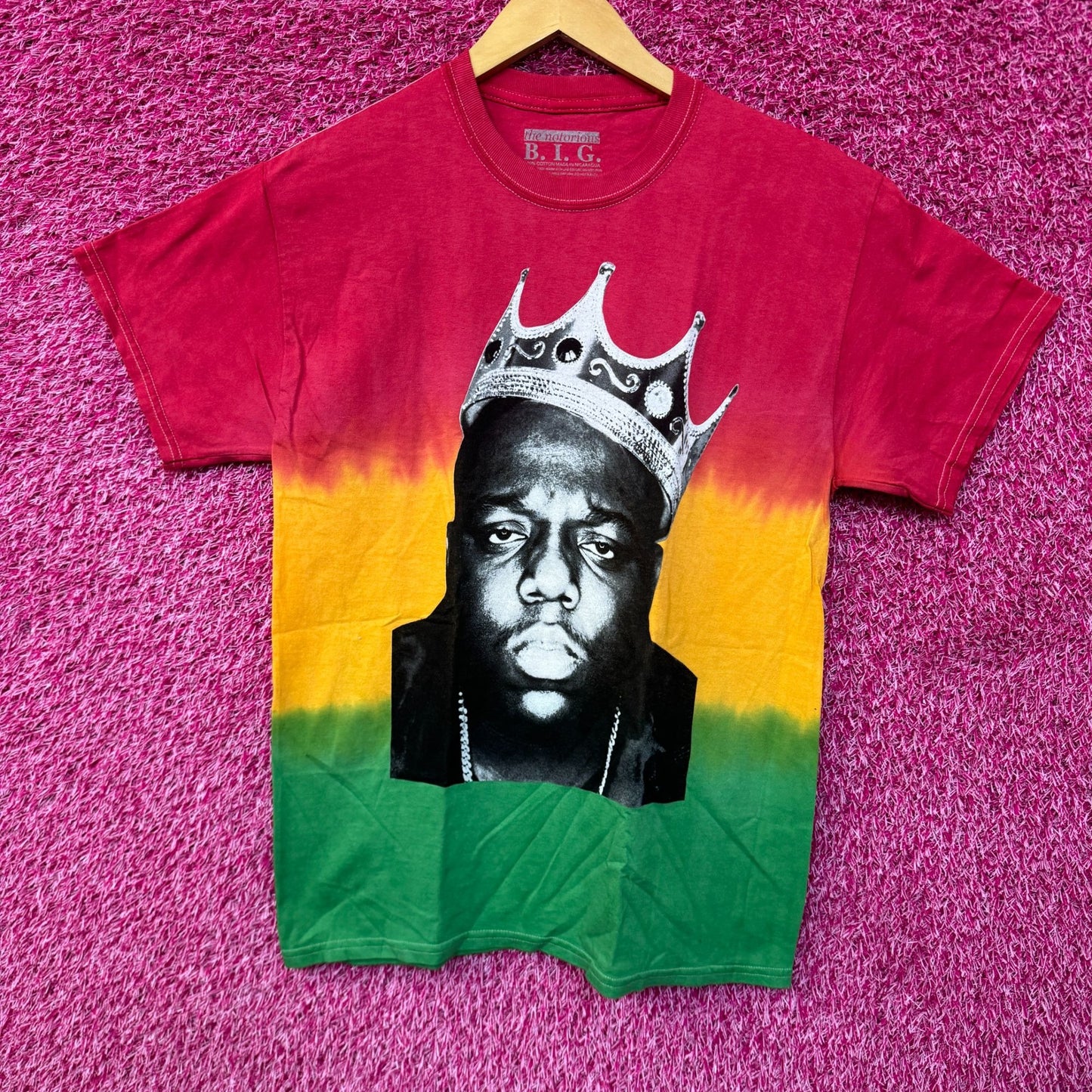 The Notorious BIG King of New York Rap Tricolor Dip-Dye M
