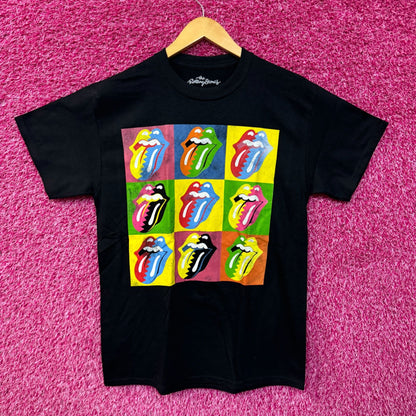 The Rolling Stones Warhol Style Pop Art Hot Lips Rock Tee M