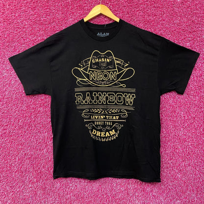 Alan Jackson Chasin That Neon Rainbow Graphic T-Shirt XL