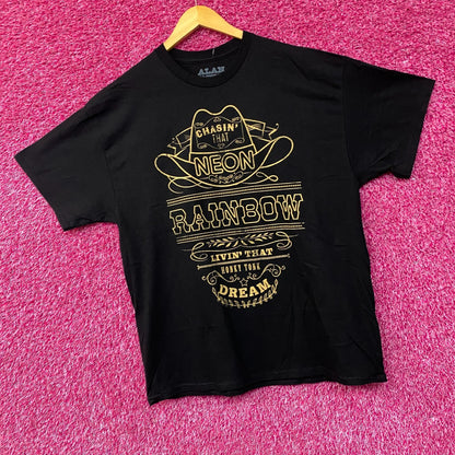 Alan Jackson Chasin That Neon Rainbow Graphic T-Shirt XL