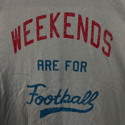 Junk Food Clothing Weekends are For Football Blue Tee size Medium