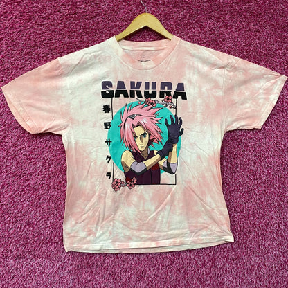 Ripple Junction X Naruto Shippuden Haruno Sakura Tie Dye Anime T-Shirt large
