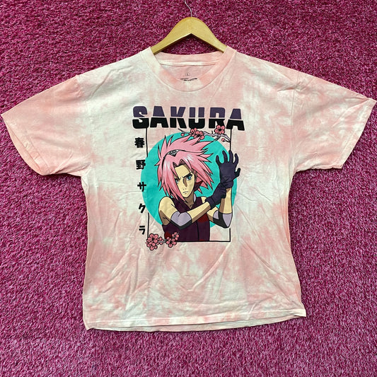 Ripple Junction X Naruto Shippuden Haruno Sakura Tie Dye Anime T-Shirt large