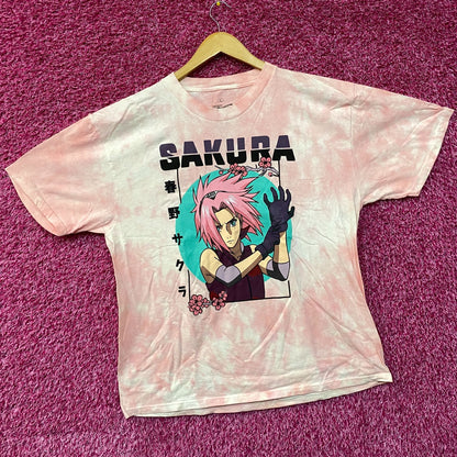 Ripple Junction X Naruto Shippuden Haruno Sakura Tie Dye Anime T-Shirt large