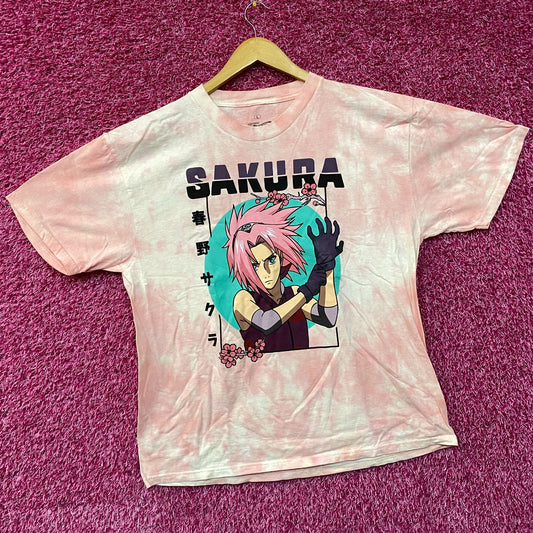 Ripple Junction X Naruto Shippuden Haruno Sakura Tie Dye Anime T-Shirt large