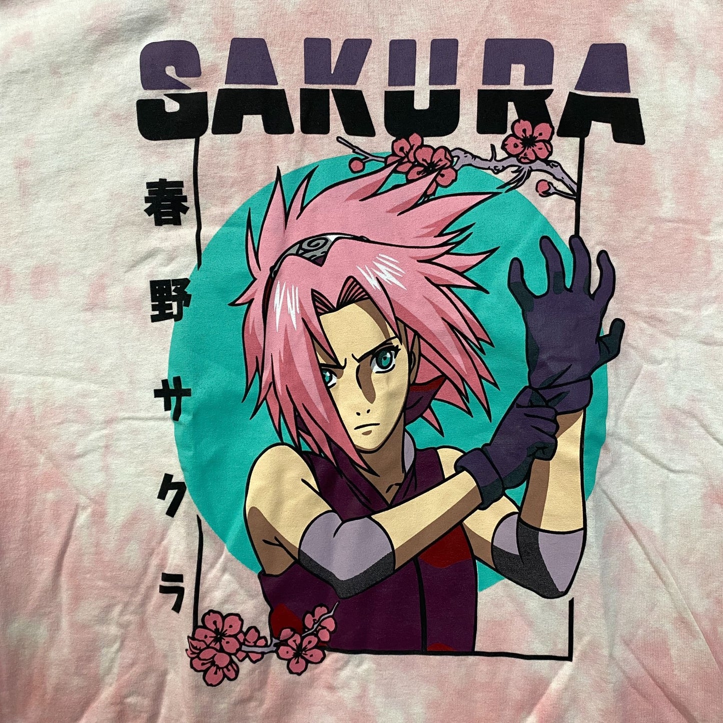 Ripple Junction X Naruto Shippuden Haruno Sakura Tie Dye Anime T-Shirt large