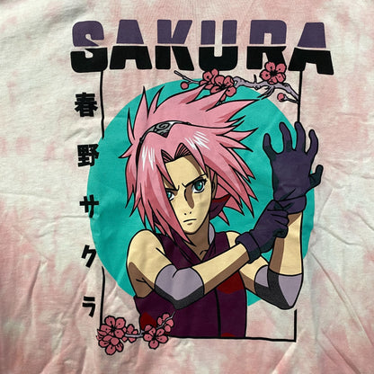 Ripple Junction X Naruto Shippuden Haruno Sakura Tie Dye Anime T-Shirt large