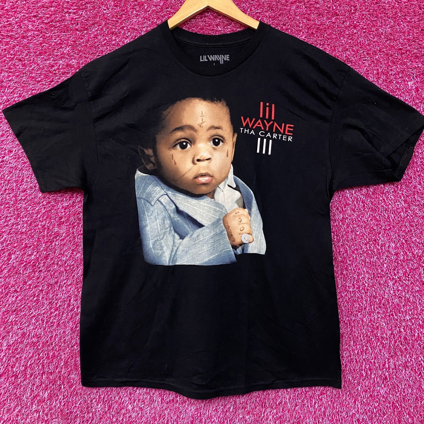 Lil Wayne Tha Carter III Double Sided Tracklist T-shirt size Large