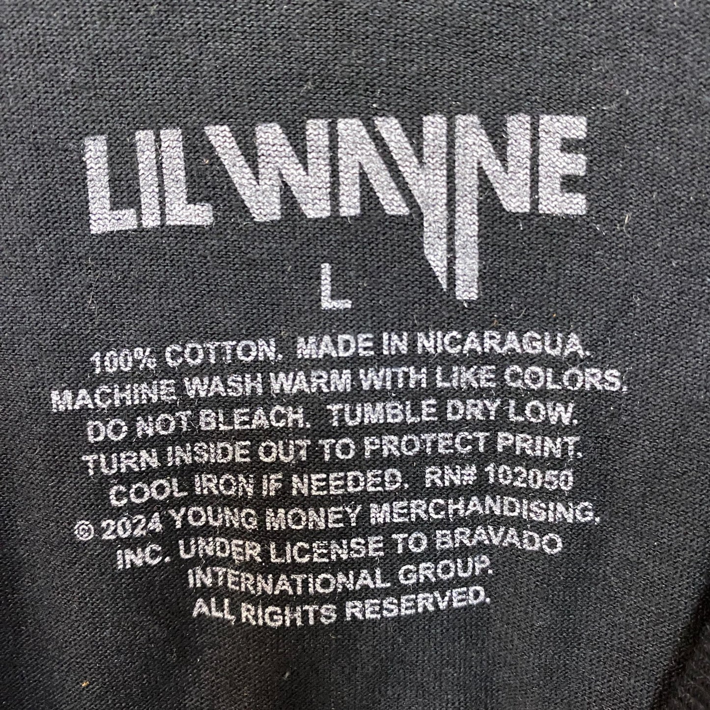 Lil Wayne Tha Carter III Double Sided Tracklist T-shirt size Large