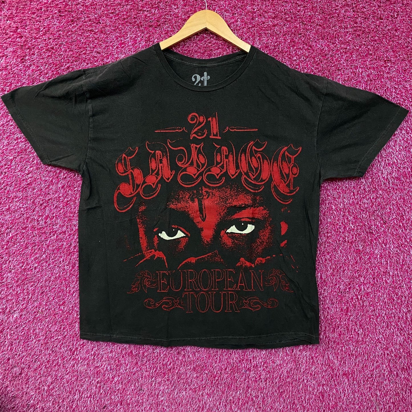 21 Savage European Rap Tour Tshirt size XL