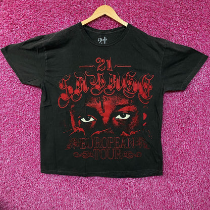21 Savage European Rap Tour Tshirt size XL