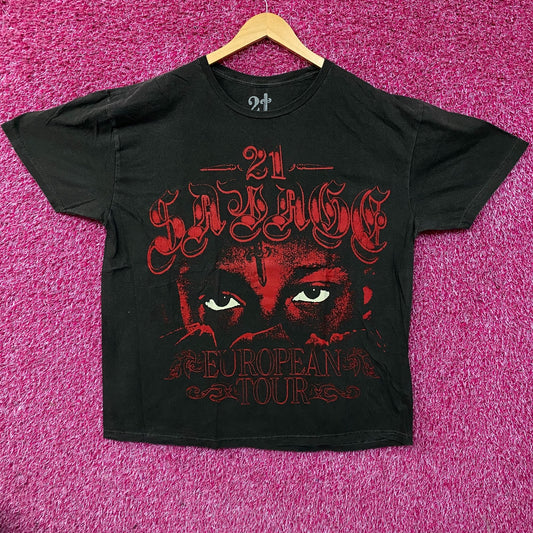 21 Savage European Rap Tour Tshirt size XL