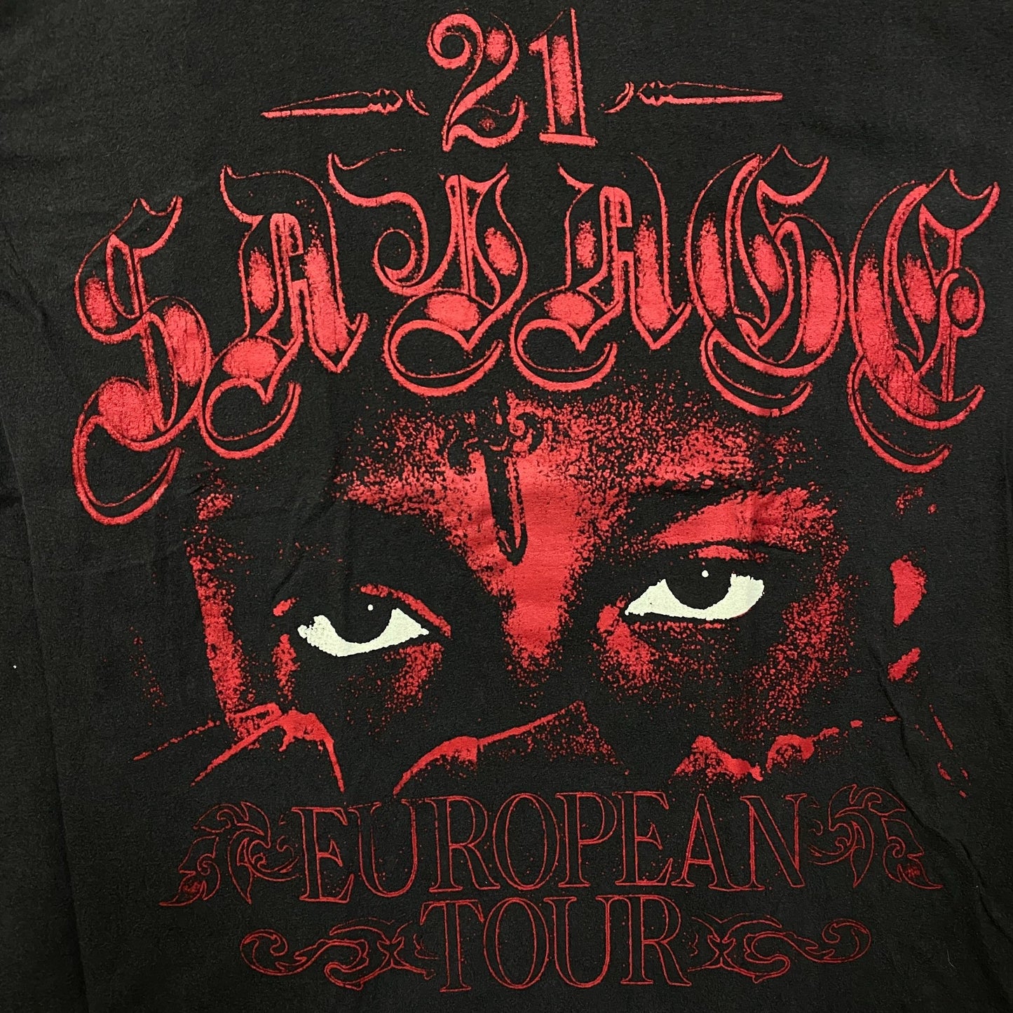 21 Savage European Rap Tour Tshirt size XL