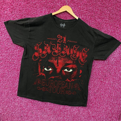 21 Savage European Rap Tour Tshirt size XL