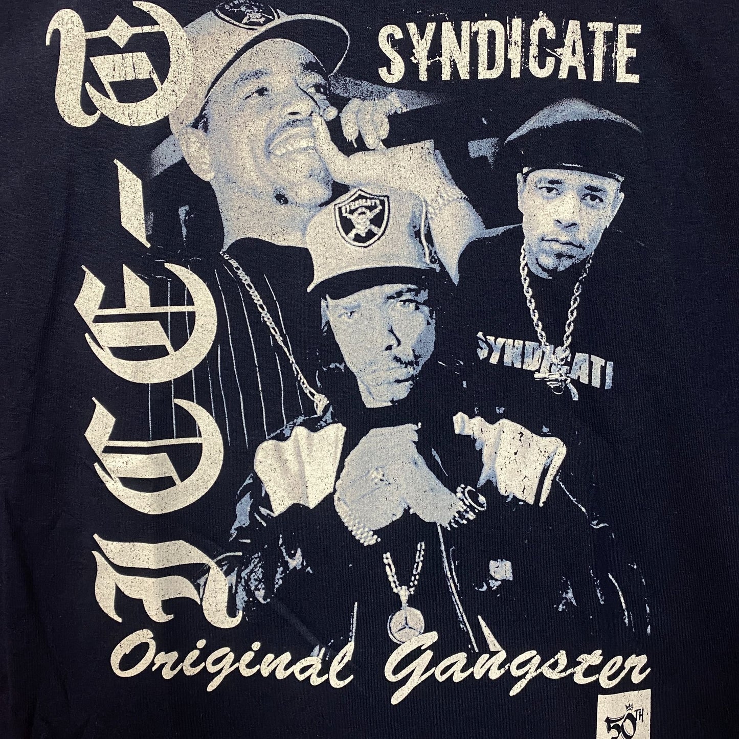 Ice-T Rhyme Syndicate 50th Anniversary of Hip Hop Graphic T-Shirt Large