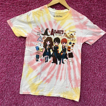 Harry Potter Chibi Hermoine, Ron, Harry tiedye T-shirt size Small