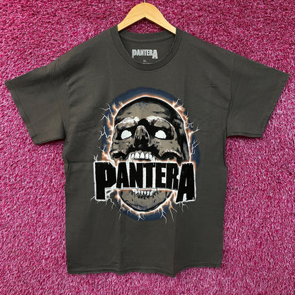 Pantera Lightning Skulls Metal Band Graphic T-Shirt XL