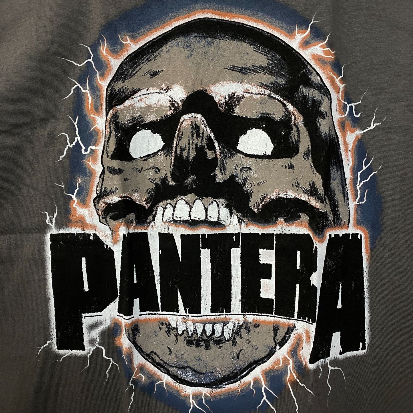 Pantera Lightning Skulls Metal Band Graphic T-Shirt XL