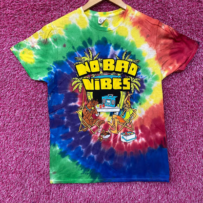 Scooby Doo Tie Dye No Bad Vibes Graphic T-Shirt Small