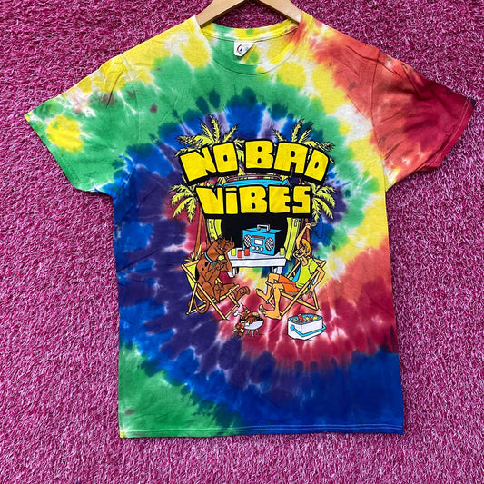Scooby Doo Tie Dye No Bad Vibes Graphic T-Shirt Small