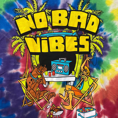 Scooby Doo Tie Dye No Bad Vibes Graphic T-Shirt Small