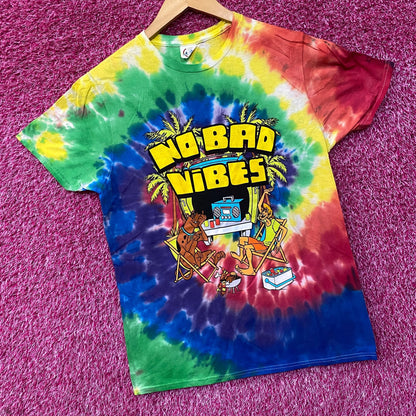 Scooby Doo Tie Dye No Bad Vibes Graphic T-Shirt Small