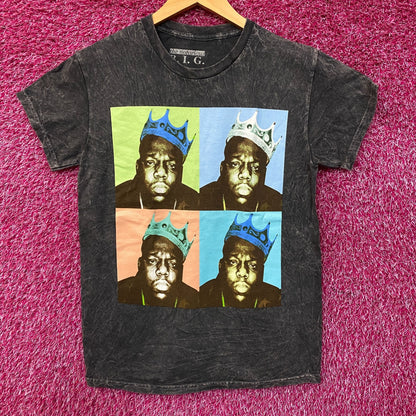 The Notorious B.I.G. King of New York Pop Art Graphic T-Shirt Small